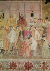 Církev militantní a vítězná, detail pravého křídla světských úřadů se Santa Maria del Fiore v pozadí, kolem 1366-68 (detail 72859, 31612)